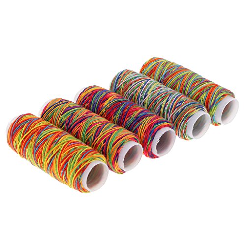 5 Stück Regenbogen-Nähgarn für Polstermöbel, Leder, Segeltuch, für den Außenbereich 5 Stück Regenbogen-Nähgarn für Polstermöbel, Leder, Segeltuch, für den Außenbereich von Adoorniequea