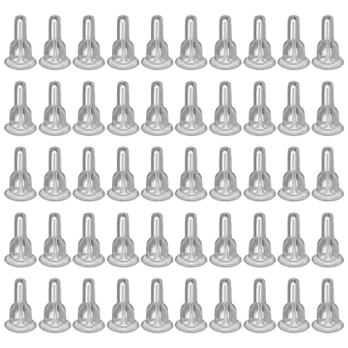 50 Stück Silikon-Ohrring-Verschlüsse, Stopper, Kappen, weich, transparent, Ohrstecker-Verschlüsse von Adoorniequea