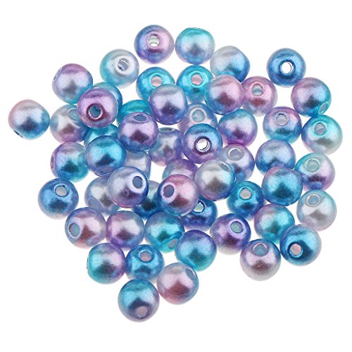 500 Stück 4 mm farbige Kunstperlen ABS Kunststoff lose Perlen DIY Schmuck 2# von Adoorniequea