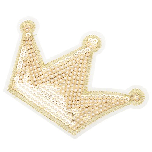 6 Stück Stoff Krone Applikation Pailletten Nähen Kleidung Tasche Stickerei Patches Gold 6 Stück Stoff Krone Applikation Pailletten Nähen Kleidung Tasche Stickerei Patches Gold von Adoorniequea