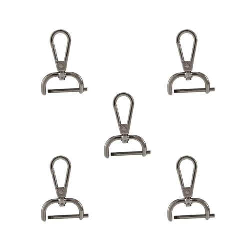 Karabinerhaken mit Drehgelenk, Ersatz-Karabinerhaken, 25 mm, Schwarz, 5 Stück Karabinerhaken mit Drehgelenk, Ersatz-Karabinerhaken, 25 mm, Schwarz, 5 Stück von Adoorniequea
