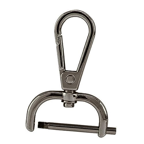 Karabinerhaken mit Drehgelenk, Ersatz-Karabinerverschlüsse, 25 mm, Schwarz von Adoorniequea