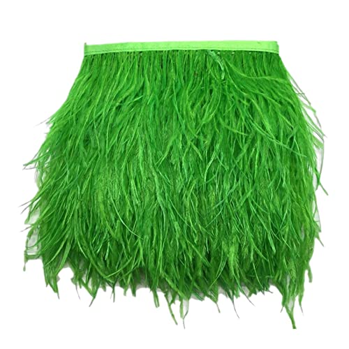 Straußenfeder Fransenborte Kostüm Nähen Handwerk Dekor 9-15 cm Grün von Adoorniequea