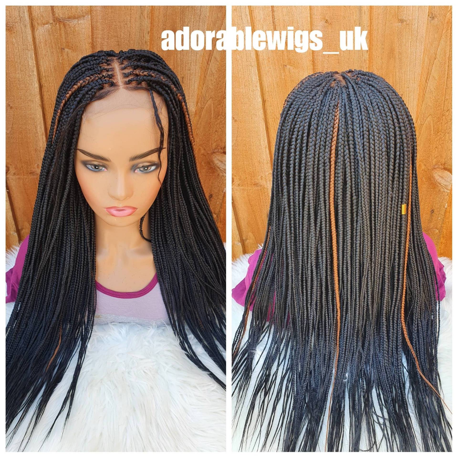 Handmade Braided Full Closure Knotless Braid Wig/ Wigs For Blackwomen Handmade Braided Full Closure Knotless Braid Wig/ Wigs For Blackwomen von Adorablewigsuk