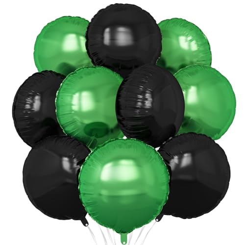 Grün-schwarze runde Folienballons, 20 Stück, runde Luftballons, 45,7 cm, Heliumballon für Jungen, Geburtstag, Babyparty, Abschlussfeier, Party-Dekoration Grün-schwarze runde Folienballons, 20 Stück, runde Luftballons, 45,7 cm, Heliumballon für Jungen, Geburtstag, Babyparty, Abschlussfeier, Party-Dekoration von Adorely