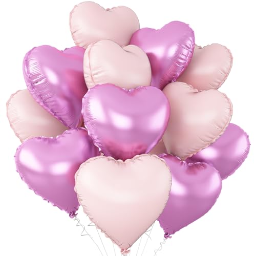Herzförmige Luftballons in Herzform, für Babyparty, Geburtstag, Jahrestag, Hochzeit, Verlobung, Party, Dekoration, Rosa, Violett, 12 Stück Herzförmige Luftballons in Herzform, für Babyparty, Geburtstag, Jahrestag, Hochzeit, Verlobung, Party, Dekoration, Rosa, Violett, 12 Stück von Adorely