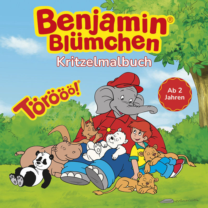 Benjamin Blümchen Kritzelmalbuch - Ab 2 Jahren - KIDDINX Studios GmbH, Kartoniert (TB) von Adrian Verlag