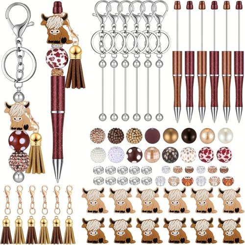 74-teiliges Perlen-Kugelschreiber- und Perlen-Schlüsselanhänger-Set für Studenten, Lehrer, Abschlussfeier, Geburtstag, Weihnachten 74-teiliges Perlen-Kugelschreiber- und Perlen-Schlüsselanhänger-Set für Studenten, Lehrer, Abschlussfeier, Geburtstag, Weihnachten von Adrosstoller