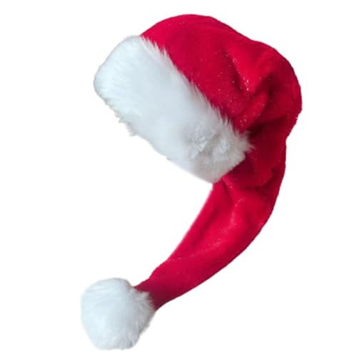 Blingbling Weihnachtsmütze, dicker Plüsch und weiße pelzige Krempe für Weihnachtsfeiern, Verkleidungen und Cosplay Blingbling Weihnachtsmütze, dicker Plüsch und weiße pelzige Krempe für Weihnachtsfeiern, Verkleidungen und Cosplay von Adrosstoller