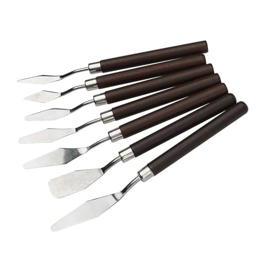 Künstler-Spachtel-Set, Holzgriff, Farbschaber, Farbmischschaber für Ölgemälde, Acrylmalerei, Farbmischung, 7-teilig Künstler-Spachtel-Set, Holzgriff, Farbschaber, Farbmischschaber für Ölgemälde, Acrylmalerei, Farbmischung, 7-teilig von Adrosstoller