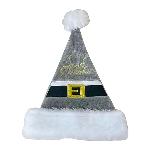 Plüsch-Weihnachtsmütze für Feiertage, Veranstaltung, Weihnachtsmannmütze für Erwachsene und Kinder, bestickte Weihnachtsmannmütze, Party-Requisite Plüsch-Weihnachtsmütze für Feiertage, Veranstaltung, Weihnachtsmannmütze für Erwachsene und Kinder, bestickte Weihnachtsmannmütze, Party-Requisite von Adrosstoller