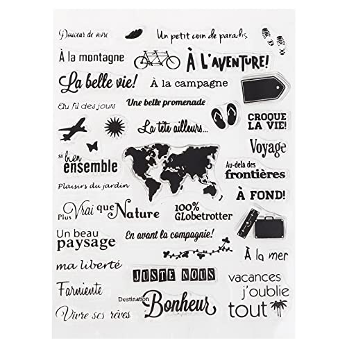 Transparenter französischer Silikonstempel für Geburtstag, Hochzeit, Einladungen, Karten, Scrapbooking, Papier, Kunst, Tagebuch, Zubehör Transparenter französischer Silikonstempel für Geburtstag, Hochzeit, Einladungen, Karten, Scrapbooking, Papier, Kunst, Tagebuch, Zubehör von Adrosstoller