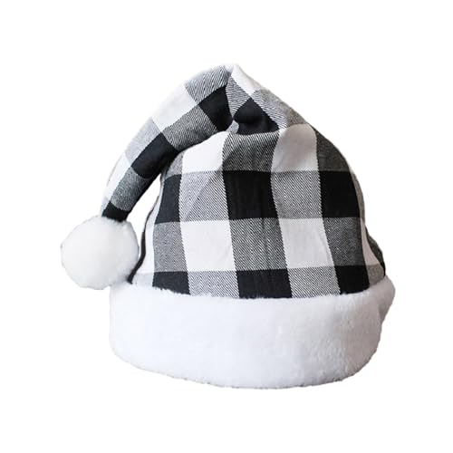Weihnachtsmütze für Karneval, Cosplay, mit Gittermuster, für Erwachsene, warme Weihnachtsmütze für Damen, Herren, Teenager, Geschenke Weihnachtsmütze für Karneval, Cosplay, mit Gittermuster, für Erwachsene, warme Weihnachtsmütze für Damen, Herren, Teenager, Geschenke von Adrosstoller