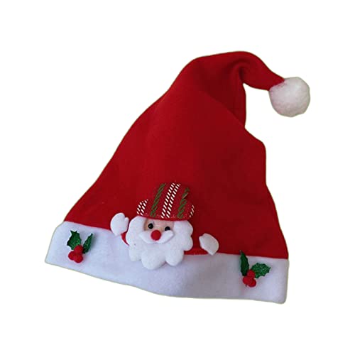 Weihnachtsmütze mit Cartoon-Motiv, Unisex, Erwachsene, Kinder, Weihnachtsmannmütze, Urlaubsmütze für festliche Partys, Neujahrsdekorationen Weihnachtsmütze mit Cartoon-Motiv, Unisex, Erwachsene, Kinder, Weihnachtsmannmütze, Urlaubsmütze für festliche Partys, Neujahrsdekorationen von Adrosstoller