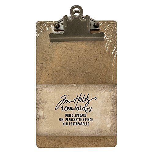 Advantus TH93278 Idea-Ology Mini Clipboard 4.5 x 7.75-inch-Brown, Other, Multicoloured, 15.39x21.99x1.9 cm von Tim Holtz Idea-ology