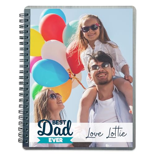 Adventa Personalisiertes Notizbuch A5, fügen Sie Ihr eigenes Foto/Bild/Text-Tagebuch A5 hinzu, 100 g/m², 120 linierte Seiten, Schutzhülle, Notizblock, Tagebuch mit linierten Seiten, (15,2 x 20,3 cm von Adventa