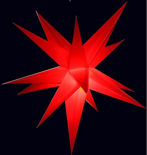 Adventsstern 40cm rot - Komplett-Set inkl. Aussenkabel & Glühbirne, Aussenstern wetterfest klein - Stern für aussen - Outdoor-Star von Adventsstern wetterfest