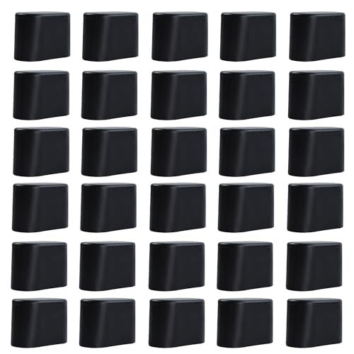 Adyoney Gummifüße, ovale Stuhlbeinkappen, PVC-Möbelpolster, Bodenschoner, Kunststoff-Stuhlbeinabdeckungen für Möbelbeine, 20 x 40 mm, 30 Stück pro Packung von Adyoney