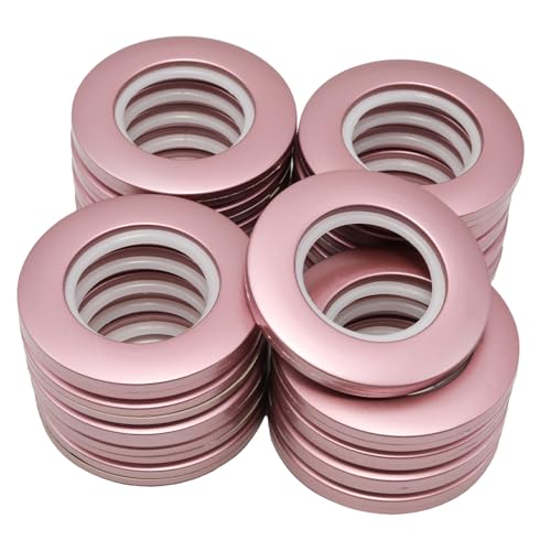 Adyoney Vorhangösen aus Kunststoff, runde Ringe, Innendurchmesser 40 mm, Außendurchmesser 74 mm, für Gardinenstangen (mattes Violett), 20 Stück von Adyoney