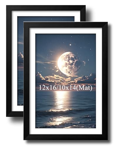 Aeadar Diamond Painting Bilderrahmen, geeignet für 30 x 40 cm Diamant-Malerei und Foto, Diamant-Kunst-Holzrahmen mit Matte, Diamant-Malerei, Leinwand, Bild, Wand-Displays (2 Stück, schwarz) von Aeadar