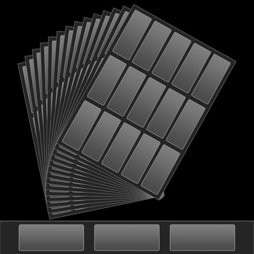 252 Stück Transparente Etiketten 30 x 80 mm Wasserfeste-Etiketten, Selbstklebend Etikettenschutz, zum Barcode Etiketten, klassisches Buch, Kleidung, Lebensmitteletiketten in Bibliothek, Supermarkt von Aeaocvo