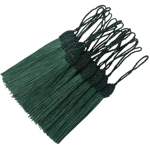 30 Stück Mini Quasten Anhänger Seidige Weiche Basteln Klein Schmuckherstellung Zubehör für DIY Lesezeichen, Frau Ohrring Schmuck, Schlüssel und Vorhang Personalisiert Geschenk Deko (Dunkel Grün) 30 Stück Mini Quasten Anhänger Seidige Weiche Basteln Klein Schmuckherstellung Zubehör für DIY Lesezeichen, Frau Ohrring Schmuck, Schlüssel und Vorhang Personalisiert Geschenk Deko (Dunkel Grün) von AebDerp