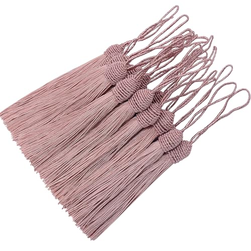 30 Stück Mini Quasten Anhänger Seidige Weiche Basteln Klein Schmuckherstellung Zubehör für DIY Lesezeichen, Frau Ohrring Schmuck, Schlüssel und Vorhang Personalisiert Geschenk Deko (Pulver Schälen) 30 Stück Mini Quasten Anhänger Seidige Weiche Basteln Klein Schmuckherstellung Zubehör für DIY Lesezeichen, Frau Ohrring Schmuck, Schlüssel und Vorhang Personalisiert Geschenk Deko (Pulver Schälen) von AebDerp