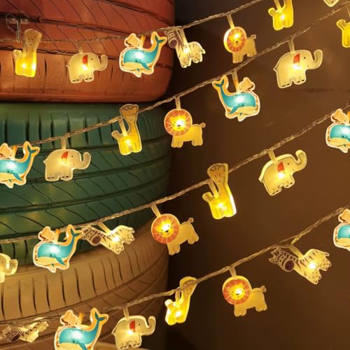 LED Lichterkette Kinder Innen, 3M 15LEDS Tiere Lichterkette Kinderzimmer mit Batteriebetrieb Timer, Lichterkette Bett Kinder for Hausbett, Hochzeits, Baldachin, Schlafzimmer Deko LED Lichterkette Kinder Innen, 3M 15LEDS Tiere Lichterkette Kinderzimmer mit Batteriebetrieb Timer, Lichterkette Bett Kinder for Hausbett, Hochzeits, Baldachin, Schlafzimmer Deko von AebeChun