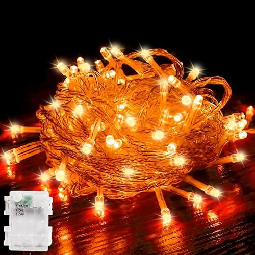Orange Lichterkette Batteriebetriebene, 3M 30LED Halloween Lichterkette IP44 Wasserdicht mit Timer Funktion, für Außen Innen Halloween Herbst Weihnachten Party Kürbis Deko Orange Lichterkette Batteriebetriebene, 3M 30LED Halloween Lichterkette IP44 Wasserdicht mit Timer Funktion, für Außen Innen Halloween Herbst Weihnachten Party Kürbis Deko von AebeChun
