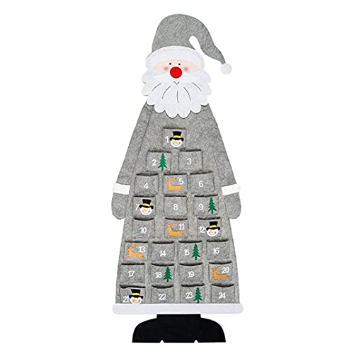 Aebor Weihnachtsmann Weihnachten Adventskalender 2021, Wandbehang Santa Filz Weihnachtsbaum Adventskalender mit 24 Tage Taschen, Xmas Countdown Kalender Geschenk für Kinder Home Office Tür Dekoration Aebor Weihnachtsmann Weihnachten Adventskalender 2021, Wandbehang Santa Filz Weihnachtsbaum Adventskalender mit 24 Tage Taschen, Xmas Countdown Kalender Geschenk für Kinder Home Office Tür Dekoration von Aebor
