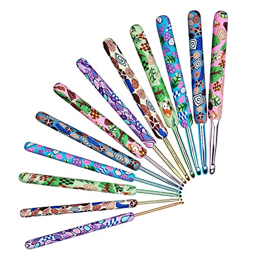 Aeelike 12 Stück Schön Tiere Häkelnadeln Set mit Komfortabler Softclay Griff für Arthritische Hände, 2,25 mm - 8,0 mm Häkelnadeln für Anfänger, Hochwertige Aluminium Häkelnadel Set für DIY Wolle Garn Aeelike 12 Stück Schön Tiere Häkelnadeln Set mit Komfortabler Softclay Griff für Arthritische Hände, 2,25 mm - 8,0 mm Häkelnadeln für Anfänger, Hochwertige Aluminium Häkelnadel Set für DIY Wolle Garn von Aeelike