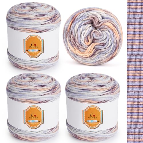 Aeelike 400g Farbverlaufsgarn Häkelgarn Baumwolle, 210m Super leichte Gradient Bobbel Wolle Farbverlauf, Superweiche Mehrfarbiges Air Wolle zum Babydecke Pullover, Ombré Strickwolle, Klarer Himmel Aeelike 400g Farbverlaufsgarn Häkelgarn Baumwolle, 210m Super leichte Gradient Bobbel Wolle Farbverlauf, Superweiche Mehrfarbiges Air Wolle zum Babydecke Pullover, Ombré Strickwolle, Klarer Himmel von Aeelike