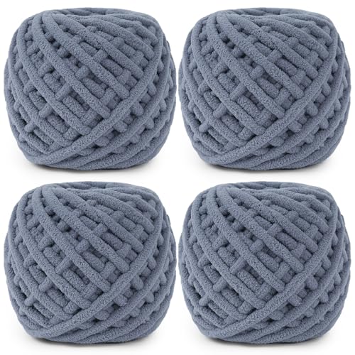 Aeelike Chunky Wolle zum Häkeln, Dicke Garn zum Stricken, Hellgrau Aeelike Chunky Wolle zum Häkeln, Dicke Garn zum Stricken, Hellgrau von Aeelike