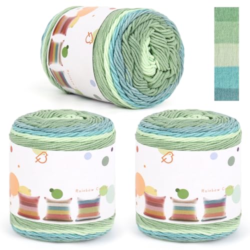 Aeelike Farbverlaufsgarn zum Häkeln, weiches Ombré-Garn mit lebendigen Farben, 3 x 100 g, 193 m, Kuchengarne für die Herstellung von bunten Decken, Schals, Mützen Aeelike Farbverlaufsgarn zum Häkeln, weiches Ombré-Garn mit lebendigen Farben, 3 x 100 g, 193 m, Kuchengarne für die Herstellung von bunten Decken, Schals, Mützen von Aeelike