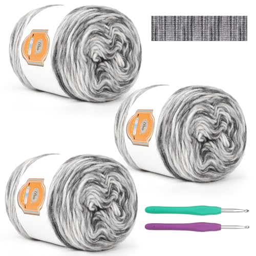 Aeelike Farbverlaufsgarn zum Häkeln, weiches Ombré-Garn mit lebendigen Farben, 3 x 100 g, 193 m, für Bastelarbeiten, bunte Deckenschals, Mützen, schwarzer Farbverlauf Aeelike Farbverlaufsgarn zum Häkeln, weiches Ombré-Garn mit lebendigen Farben, 3 x 100 g, 193 m, für Bastelarbeiten, bunte Deckenschals, Mützen, schwarzer Farbverlauf von Aeelike