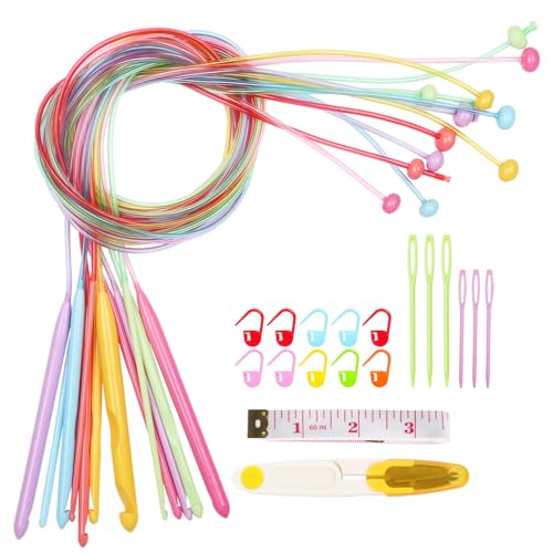 Aeeque Tunesische Häkelnadel mit Seil,12pcs Bambus Tunesische Häkeln Set für Anfänger, 3,0-10 mm Afghan Tunesische Häkelnadeln Kunststoff Kabel für Schals Teppich, Häkelnadel für Tunesisch Häkeln Aeeque Tunesische Häkelnadel mit Seil,12pcs Bambus Tunesische Häkeln Set für Anfänger, 3,0-10 mm Afghan Tunesische Häkelnadeln Kunststoff Kabel für Schals Teppich, Häkelnadel für Tunesisch Häkeln von Aeeque
