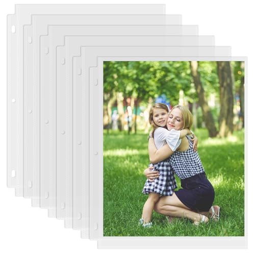 Aegero Fotohüllen für 3-Ringbücher (100 Bilder), robuste Archiv-Fotoseitenschutz, klare Bilderalbum-Nachfüllseiten halten, säurefrei, 50 Stück von Aegero