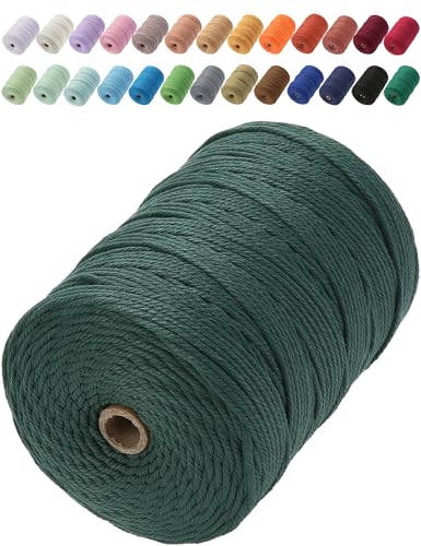 Aelfon Makramee-Schnur, 3 mm x 300 m, natürliche Baumwollkordel, farbiges Makramee-Seil, Makramee-Zubehör, Makramee-Baumwollseil, weiches Bastelseil, Makramee-Garn für Pflanzenaufhänger, Wandaufhänger Aelfon Makramee-Schnur, 3 mm x 300 m, natürliche Baumwollkordel, farbiges Makramee-Seil, Makramee-Zubehör, Makramee-Baumwollseil, weiches Bastelseil, Makramee-Garn für Pflanzenaufhänger, Wandaufhänger von Aelfon