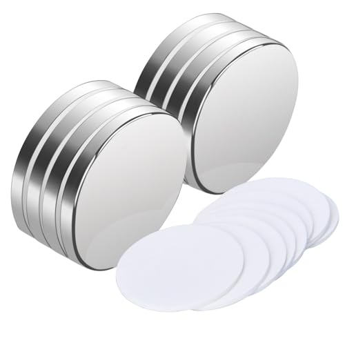 Aenienoe Magnete Stark Groß Neodym Magnet Selbstklebend Extra Stark 30x3mm Magnet Rund Klebemagnete Kleben für Magnettafel Whiteboard Kühlschrank Haushalt BüRo Craft Magneten 8 Stück von Aenienoe