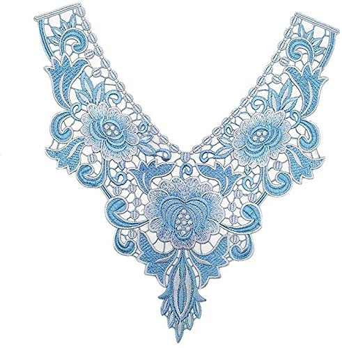 Aeromdale Bestickter Ausschnitt, Spitzenkragen-Band, Applikation, zum Aufnähen auf floralen Aufnähern, für DIY-Ausschnitt/Mieder/Gürtel, Hochzeit, Brautkleid, Ballkleid – #B Aeromdale Bestickter Ausschnitt, Spitzenkragen-Band, Applikation, zum Aufnähen auf floralen Aufnähern, für DIY-Ausschnitt/Mieder/Gürtel, Hochzeit, Brautkleid, Ballkleid – #B von Homry