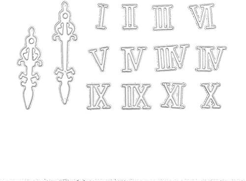 Aeromdale Metall-Stanzformen, römische Ziffern, Schablonen, Vorlage, Formen für Kartenherstellung, Scrapbooking, Album, DIY, Handwerk, Dekoration Aeromdale Metall-Stanzformen, römische Ziffern, Schablonen, Vorlage, Formen für Kartenherstellung, Scrapbooking, Album, DIY, Handwerk, Dekoration von Aeromdale
