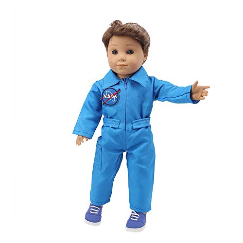 Aeromdale Puppe Kleidung Professionelle Uniformen Luftfahrt Anzug Set für 18 Zoll Amerikanische Puppe Mädchen 43cm Puppe Zubehör Spielzeug Nur Puppe Kostüm - mit Schuhen - 1 Set von Aeromdale