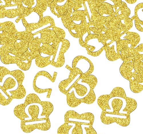 Waage Geburtstagskonfetti, große Waage, Energiepapierstreuung, 12 Sternbilder, September Oktober, Geburtstag, Tischkonfetti, Horoskop, Astrologie, Geburtstagsparty, Dekorationen, Zubehör, 200 Stück von Aeryourtar