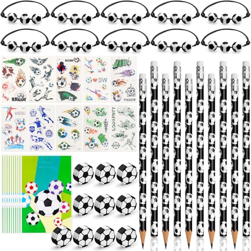 Aerzouser 50 Fußball-Party-Set, Bestehend aus 10 Fußball-Stiften, 10 Fußball-Radiergummis, 10 Fußball-Armbinden, 10 Fußball-Tüten, 10 Fußball-Tattoo-Aufklebern, Verwendbar für Fußball-Party-Kinder Aerzouser 50 Fußball-Party-Set, Bestehend aus 10 Fußball-Stiften, 10 Fußball-Radiergummis, 10 Fußball-Armbinden, 10 Fußball-Tüten, 10 Fußball-Tattoo-Aufklebern, Verwendbar für Fußball-Party-Kinder von Aerzouser