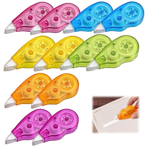 12 Stück Korrekturroller Korrekturmaus, 4mx 5 mm Korrekturbänder Set Mini mit Schutzkappe, Korrekturroller Maus in 6 Farben, Fenster Korrigieren Roller, für das Büro, das Home Office oder die Schule 12 Stück Korrekturroller Korrekturmaus, 4mx 5 mm Korrekturbänder Set Mini mit Schutzkappe, Korrekturroller Maus in 6 Farben, Fenster Korrigieren Roller, für das Büro, das Home Office oder die Schule von AetherAurora
