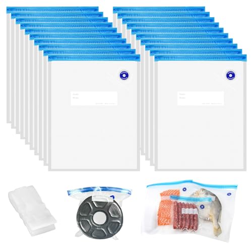 20 Stück Gefrierbeutel Wiederverwendbar 30 x 34 cm mit Ventil Zipper und 2 Dichtungsklammern Filament Vakuumbeutel Kit BPA Frei für Lebensmittelaufbewahrung, Vakuumgaren, 3D Drucker Glühfaden Lagerung 20 Stück Gefrierbeutel Wiederverwendbar 30 x 34 cm mit Ventil Zipper und 2 Dichtungsklammern Filament Vakuumbeutel Kit BPA Frei für Lebensmittelaufbewahrung, Vakuumgaren, 3D Drucker Glühfaden Lagerung von AetherAurora