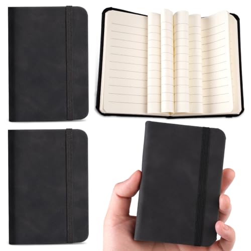 3 Stück Notizbuch Klein A7, 11x8cm Ledereinband Mini Notizbuch Taschennotizbuch mit Gummizugverschluss Tragbares Pocket Notebook Geeignet Für Tagebuch, Schule, Arbeit, Reisetagebuch, Tagesplaner 3 Stück Notizbuch Klein A7, 11x8cm Ledereinband Mini Notizbuch Taschennotizbuch mit Gummizugverschluss Tragbares Pocket Notebook Geeignet Für Tagebuch, Schule, Arbeit, Reisetagebuch, Tagesplaner von AetherAurora
