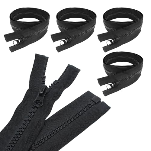4 Stück ReißVerschluss Teilbar 70 cm Reisverschluss #5 Universal Wiederverwendbar Abnehmbar Langlebig ReißVerschluss mit Kunststoff-Reißverschlusskopf für Jacken, Taschen, Bettwäsche, Schwarz 4 Stück ReißVerschluss Teilbar 70 cm Reisverschluss #5 Universal Wiederverwendbar Abnehmbar Langlebig ReißVerschluss mit Kunststoff-Reißverschlusskopf für Jacken, Taschen, Bettwäsche, Schwarz von AetherAurora