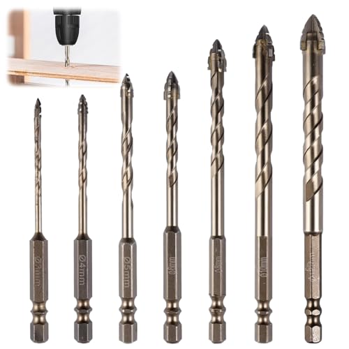 7-Teiliger Neuer Vierschneidiger SäGezahn-Exzenterbohrer, 3/4/5/6/8/10/12mm Vierschneidiger Gezackter Exzenterbohrer, Multifunktions,1/4 Sechskantschaft, für Glas, Keramik, Holz, Metall, PVC-Rohre 7-Teiliger Neuer Vierschneidiger SäGezahn-Exzenterbohrer, 3/4/5/6/8/10/12mm Vierschneidiger Gezackter Exzenterbohrer, Multifunktions,1/4 Sechskantschaft, für Glas, Keramik, Holz, Metall, PVC-Rohre von AetherAurora