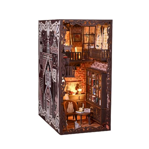 Aetheria DIY Book Nook Kit, 3D Miniatur Hausmodell Holz Buchecken Bausatz, Montagespielzeug Geschenk für Kinder und Erwachsene (Mysterious Castle) von Aetheria